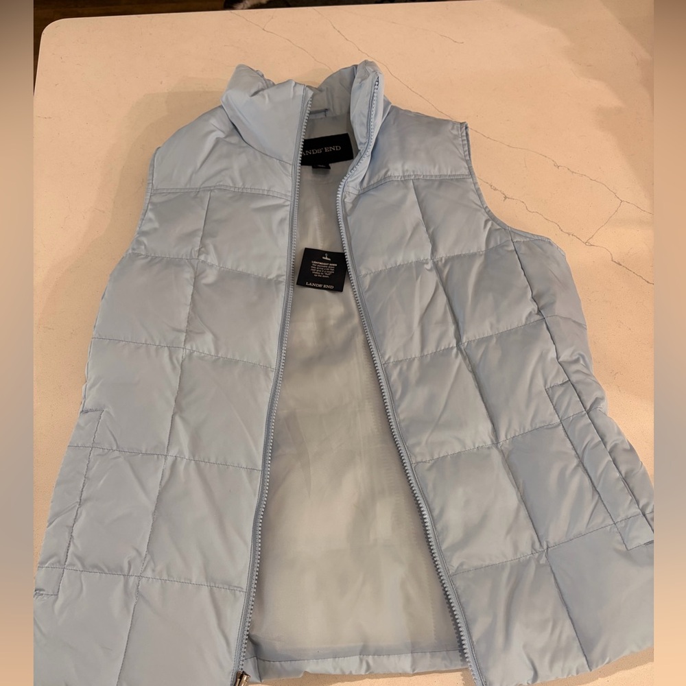 Lands End -Light Blue Puffer Vest